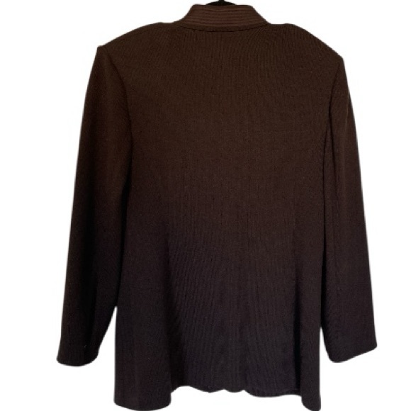 Vintage St John Brown Santana Knit Full Zip Jacket Women's Size 16 With TankTop - Picture 2 of 5